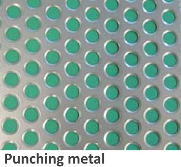 ZAM coated steel processed into punching-metal form