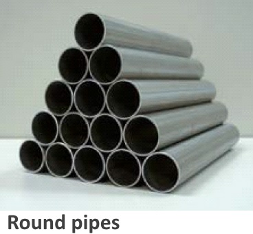 ZAM coated steel processed into round pipes