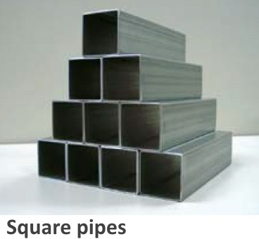 ZAM coated steel processed into square pipes