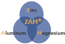 Diagram of ZAM® makeup - Zinc, Aluminum and Magnesium alloy metal coating